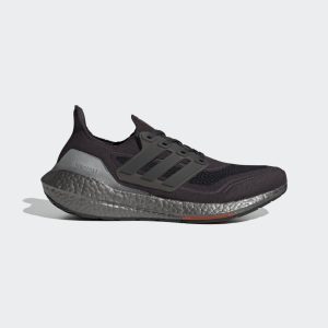 adidas Ultraboost 21 Laufschuh Carbon / Carbon / Solar Red (FY3952)
