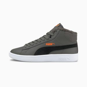 Puma Smash V2 Mid Fur Jugend Schwarz (366895-09)