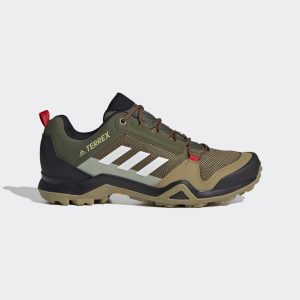adidas TERREX AX3 Wanderschuh Wild Pine / Crystal White / Vivid Red (FX4576)
