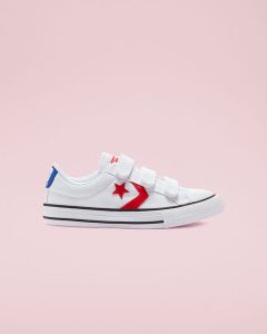 Converse Varsity Canvas Easy-On Star Player Low Top White/University Red/Blue (670227C)