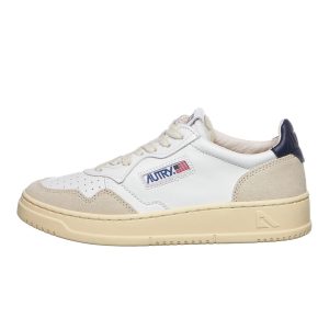 Autry  Medalist Low White / Blue (AULWLS28)