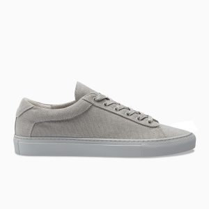 KOIO Women’s Low Top Perla Canvas Grey Leather Canvas Capri Grey (CAPC)