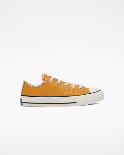 Converse Little Kids Vintage Canvas Chuck 70 Low Top Orange, Black Orange/ Black (368987C)