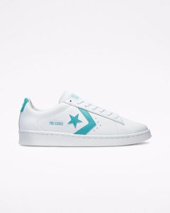 Converse Pro Leather OX White / Harbor Teal / White (170755C)