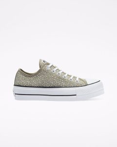 Converse Atmungsaktive Platform Chuck Taylor All Star Low Top Beige Beige (570791C)