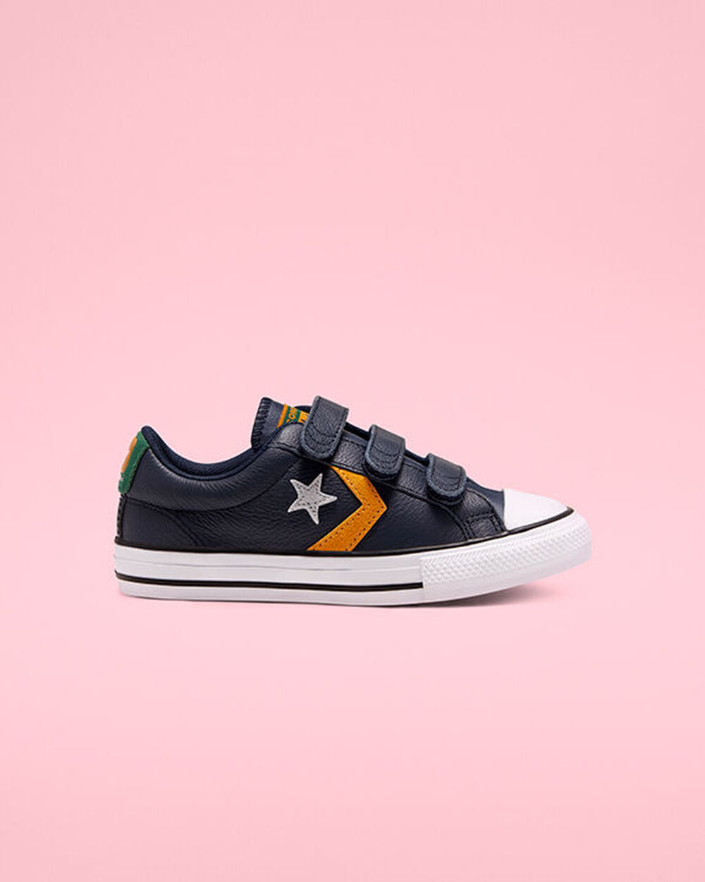 Converse Big Kids Leather Twist Easy-On Star Player Low Top Blue, Green Blue/ Green (668427C)