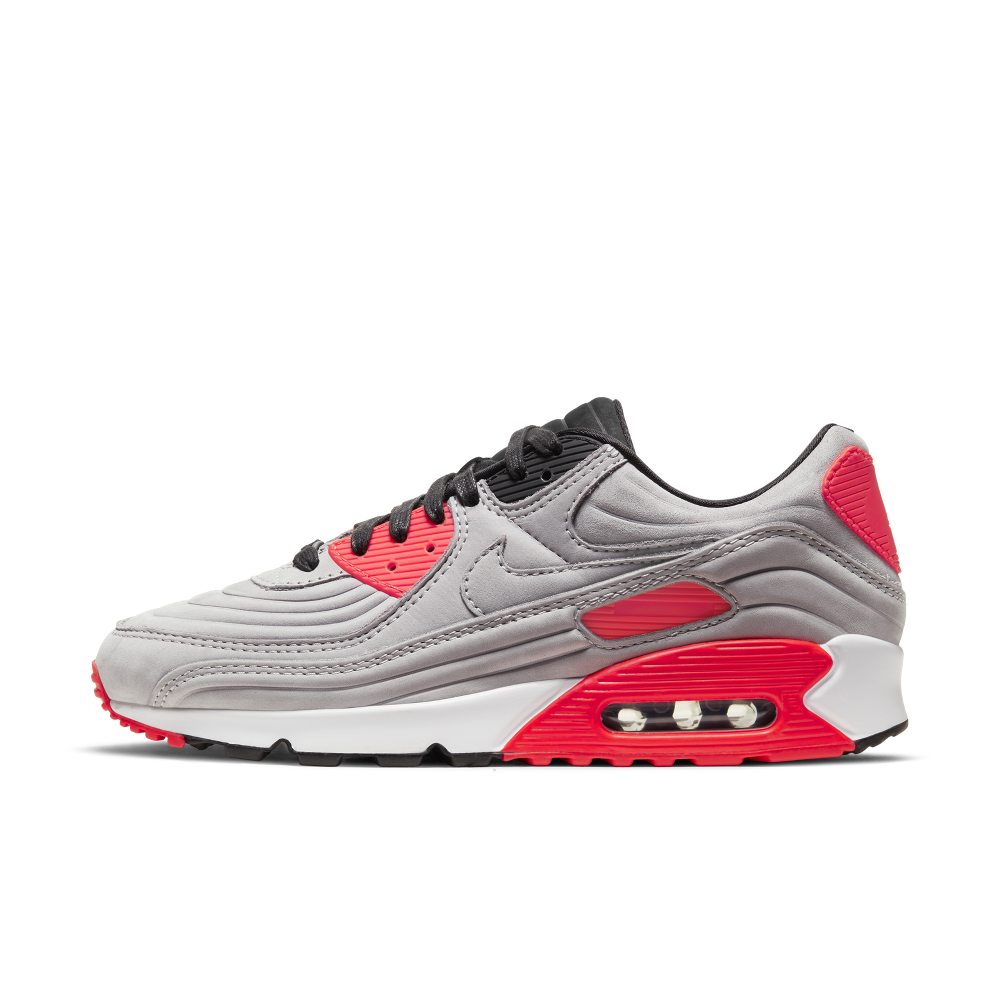 Nike Air Max 90 QS  Night Silver / Night Silver – Bright Crimson (CZ7656 001)