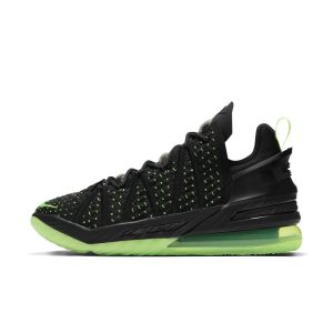 LeBron 18 “Black/Electric Green” Schwarz (CQ9283-005)