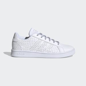 adidas Advantage Schuh Cloud White / Cloud White / Silver Metallic (FW3186)