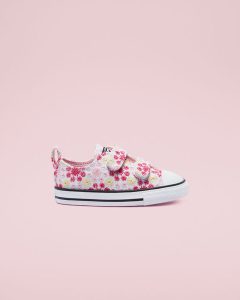 Converse Canvas Broderie Easy-On Chuck Taylor All Star Low Top für Kleinkinder White/Pink/Black (771288C)