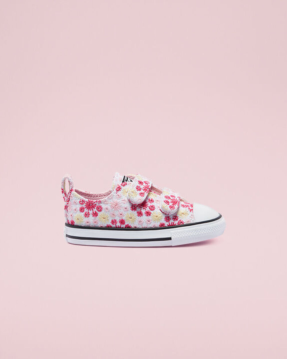 Converse Canvas Broderie Easy-On Chuck Taylor All Star Low Top für Kleinkinder White/Pink/Black (771288C)