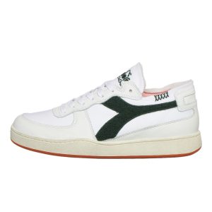 Diadora Mi Basket Row Cut Terry Bianco / Verde Eden (201.178542-C7213)