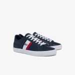 Lacoste Herren Trikolor-Sneakers LEROND Blau (43CMA0053-092)