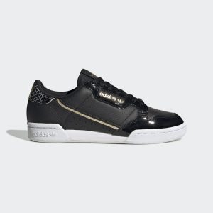 adidas Continental 80 Schuh Core Black / Cloud White / Gold Metallic (FV3428)