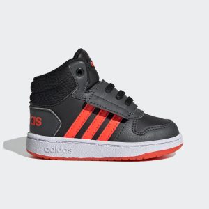 adidas Hoops 2.0 Mid Schuh Core Black / Solar Red / Grey Six (GZ7780)