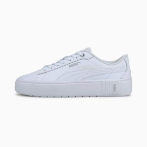 Puma Smash Platform v2 L Damen  Weiß (373035-01)