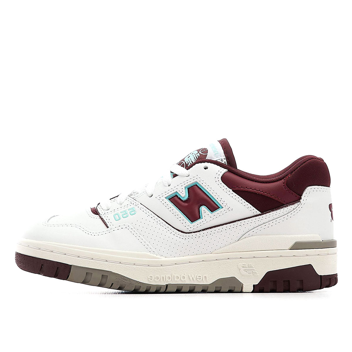 New Balance  550 White Bordeaux Red Grey (BB550WBG)