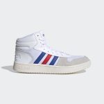 adidas Hoops 2.0 Mid Schuh Cloud White / Collegiate Royal / Scarlet (FW8252)