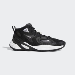 adidas Exhibit A Mid Basketballschuh Core Black / Silver Metallic / Team Dark Grey (H67747)