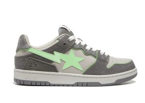 A Bathing Ape Bape SK8 Sta Grey Green