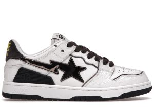 A Bathing Ape Bape SK8 Sta White Silver