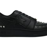 A Bathing Ape Bape Sta Low 20th Anniversary Black Silver Studded