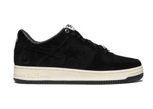 A Bathing Ape Bape Sta Black Suede