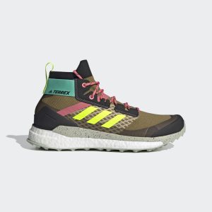 adidas TERREX Free Hiker Primeblue Wanderschuh Wild Moss / Core Black / Acid Mint (FY7329)