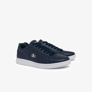 Lacoste Herren Trikolor-Sneakers CARNABY Blau (43SMA0021-21B)