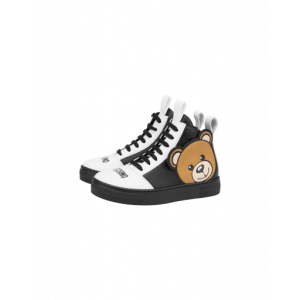 Moschino High Sneakers Aus Kalbsleder Teddy Patch (MNT68852MK019)