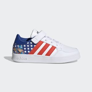 adidas Breaknet Schuh Cloud White / Bold Orange / Royal Blue (GZ7650)
