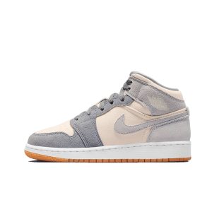 Air Jordan 1 Mid SE Coconut Milk Particle Grey (GS) (DN4346-100)