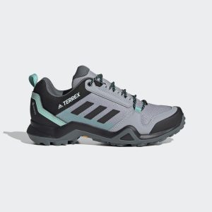 adidas TERREX AX3 GORE-TEX Wanderschuh Halo Silver / Core Black / Acid Mint (FX4684)