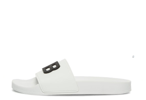 Balenciaga Pool Slides 3D BB Logo White/Black (656395w1s8b9034)