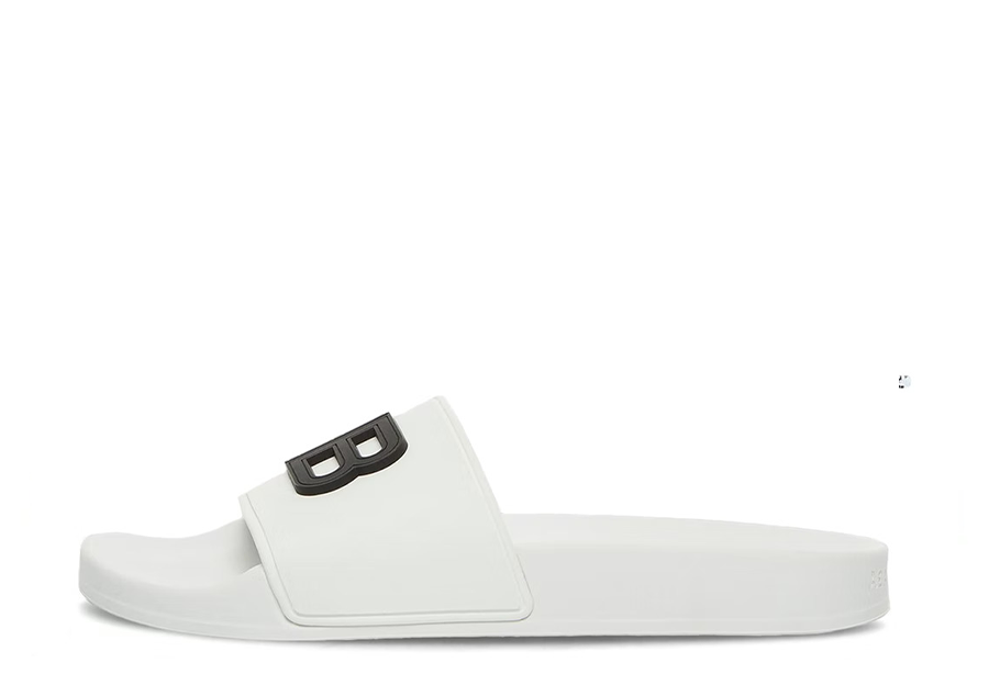 Balenciaga Pool Slides 3D BB Logo White/Black (656395w1s8b9034)