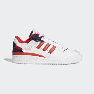 adidas Forum Exhibit Low Schuh Cloud White / Red / Legend Ink (GZ5391)