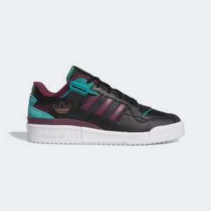 adidas Forum Exhibit Low Schuh Core Black / Victory Crimson / Glory Green (H01912)