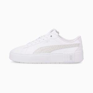 Puma Smash v2 Tiger Damen mit Plateausohle Weiß (383877-02)