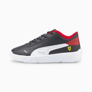 Puma Scuderia Ferrari Drift Cat Delta Kinder Motorsportschuhe Schwarz/Weiß (306897-04)
