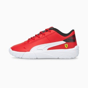 Puma Scuderia Ferrari Drift Cat Delta Kinder Motorsportschuhe Rot/Weiß (306897-05)