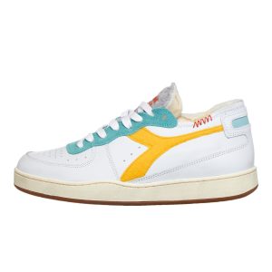 Diadora Mi Basket Row Cut Tennis Bianco / Giallo Tuorlo (201.178541-C9158)