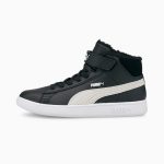 Puma Smash V2 Mid Fur V Kinder  Weiß/Schwarz (366896-02)