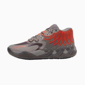 Puma MB.01 Basketballschuhe Grau/Rot (376443-09)