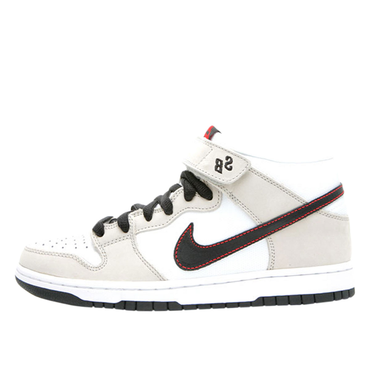 Nike  Dunk Mid Premium SB White Black Light Bone (314383-101)