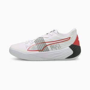 Puma Fusion Nitro Basketballschuhe Weiß/Rot (195514-04)