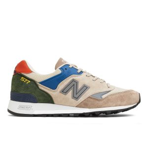 New Balance  Herren Made in UK 577 – Beige/Braun/Blau/Orange, Beige/Braun/Blau/Orange (M577UPG)