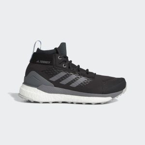 adidas TERREX Free Hiker GORE-TEX Wanderschuh Carbon / Grey Four / Glow Blue (G28464)