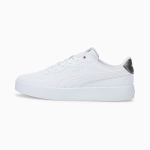Puma Skye Clean Raw Metallic Damen  Weiß/Silber (383914-01)