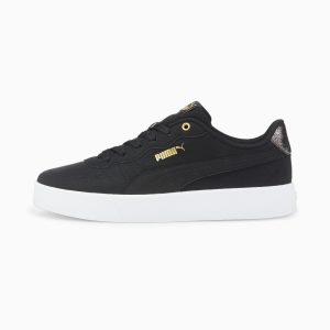 Puma Skye Clean Raw Metallic Damen  Schwarz/Gold (383914-02)