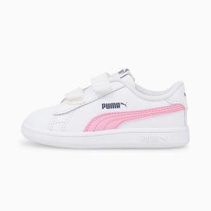 Puma Smash v2 Kinder  Weiß/Rosa (365174-35)